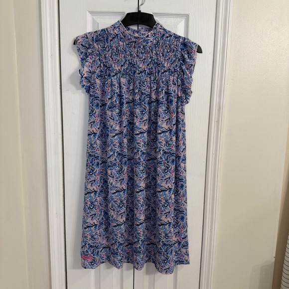 Simply Southern Dresses & Skirts - Simply Southern Smocked Neck Dress Floral Print Casual Sleeveless Size L